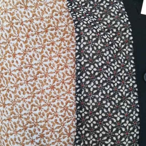 LOFT Sheer Brown & Black Blouse- NWT - Picture 9 of 14